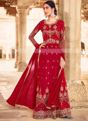 Nainika Red Georgette Salwar Suits