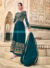 Nainika Turquoise Georgette Salwar Suits