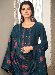Pehnava Pure Chinon With Beautiful Embroidery