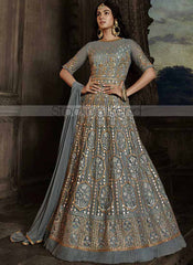 Moh Series Grey Heavy Bridal And Party Wear Dresses